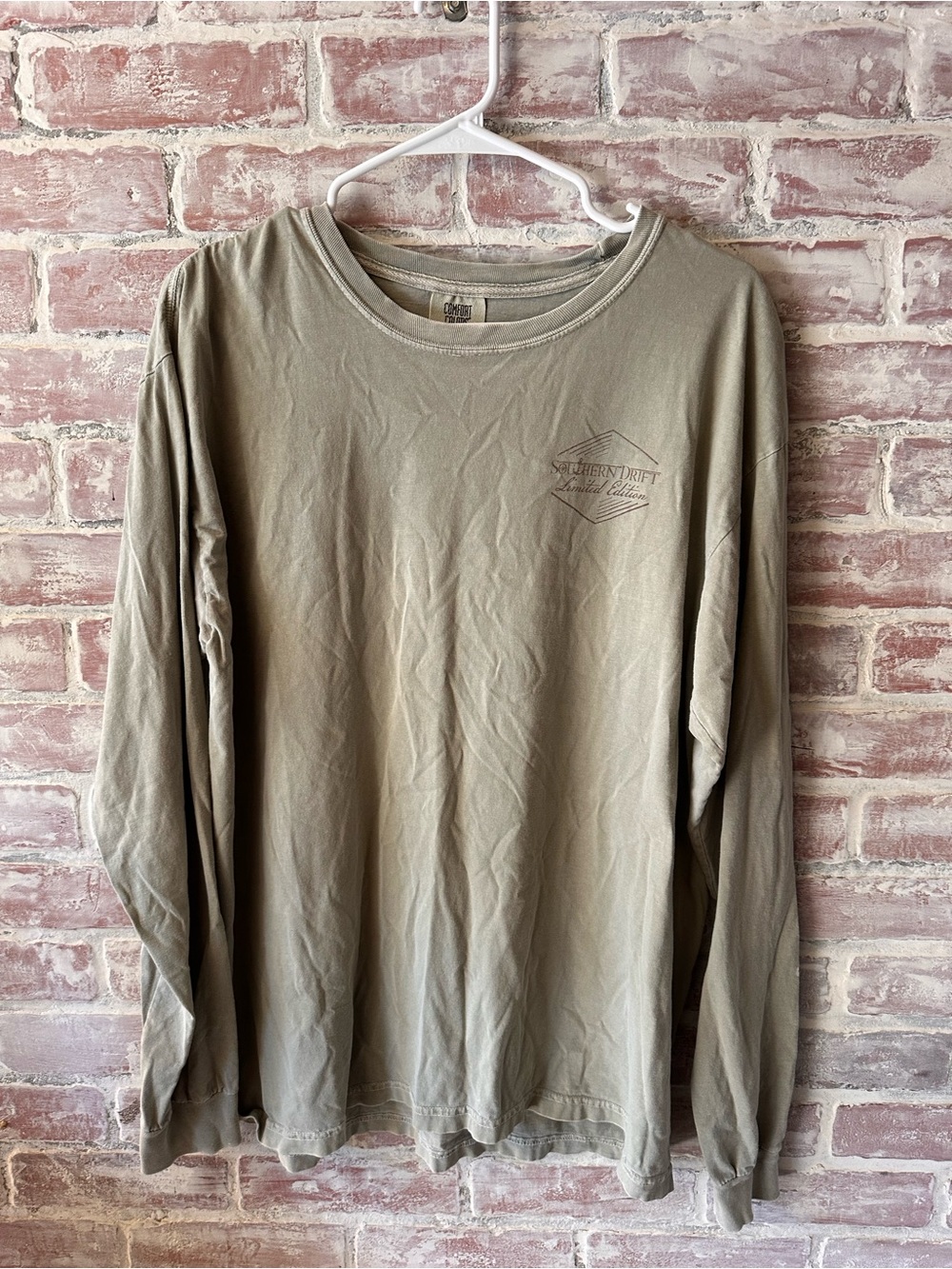 Southern Drift Comfort Colors Crewneck Tee in Light Khaki